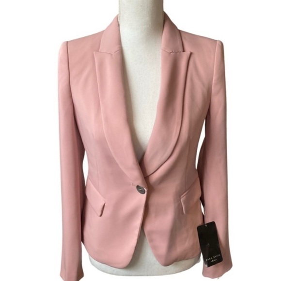 Zara Jackets & Blazers - 𝅺nwt ZARA BASIC SOFT PINK BLAZER